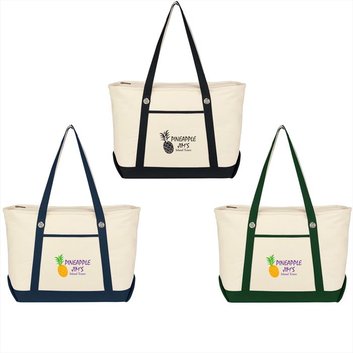 JH3225 Large Cotton Canvas Sailing Tote With Custom Imprint